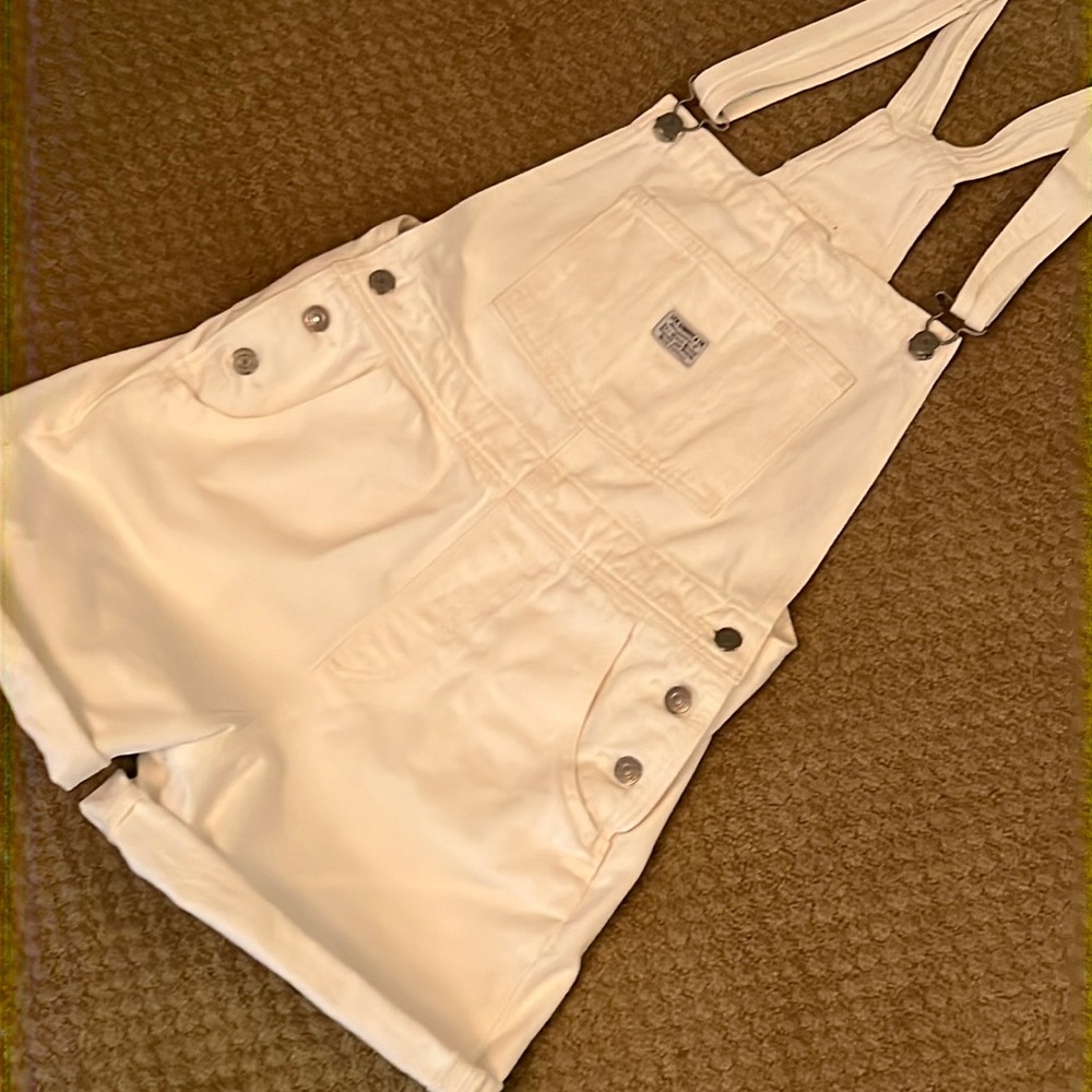 White Levi’s Overalls